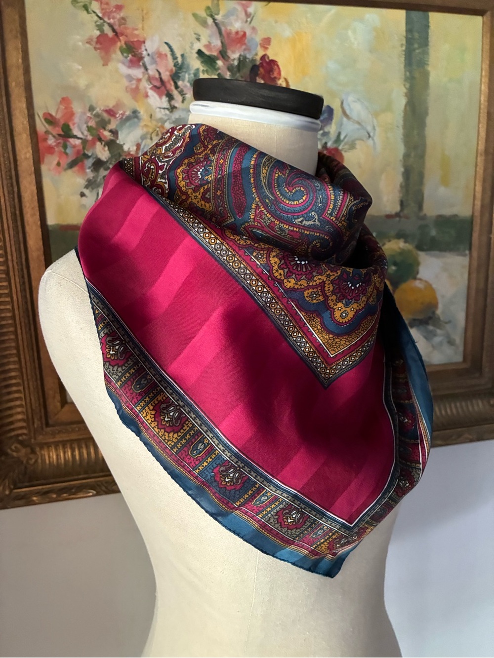Vintage Western Paisley Cowgirl Rustic Scarf